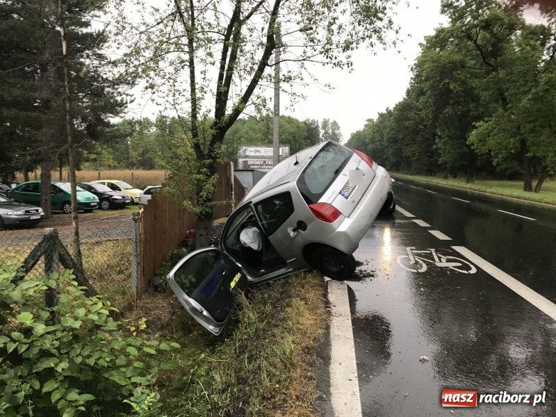 Zdjęcie w galerii na portalu naszraciborz.pl: Zmęczenie skończyło się wjechaniem do rowu wiadomości z regionu