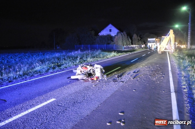 Zdjęcie w galerii na portalu naszraciborz.pl: Hondą, która wczoraj najechała na tył koparki w Kornicach, kierował 70-latek z Raciborza wiadomości z regionu