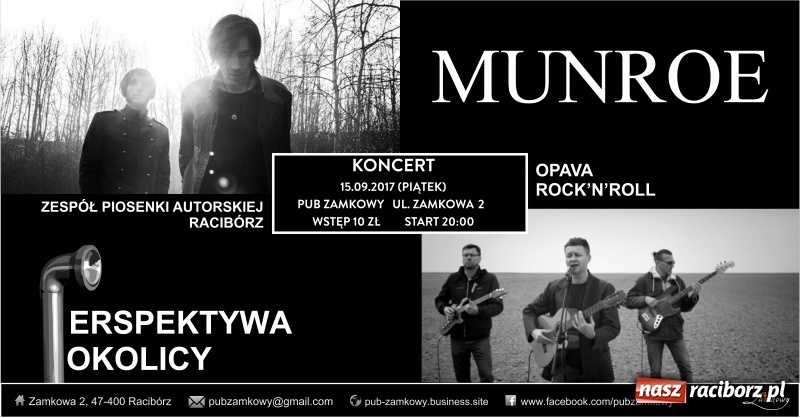 Zdjęcie w galerii na portalu naszraciborz.pl: Perspektywa Okolicy oraz Munroe zagrają w Raciborzu wiadomości z regionu