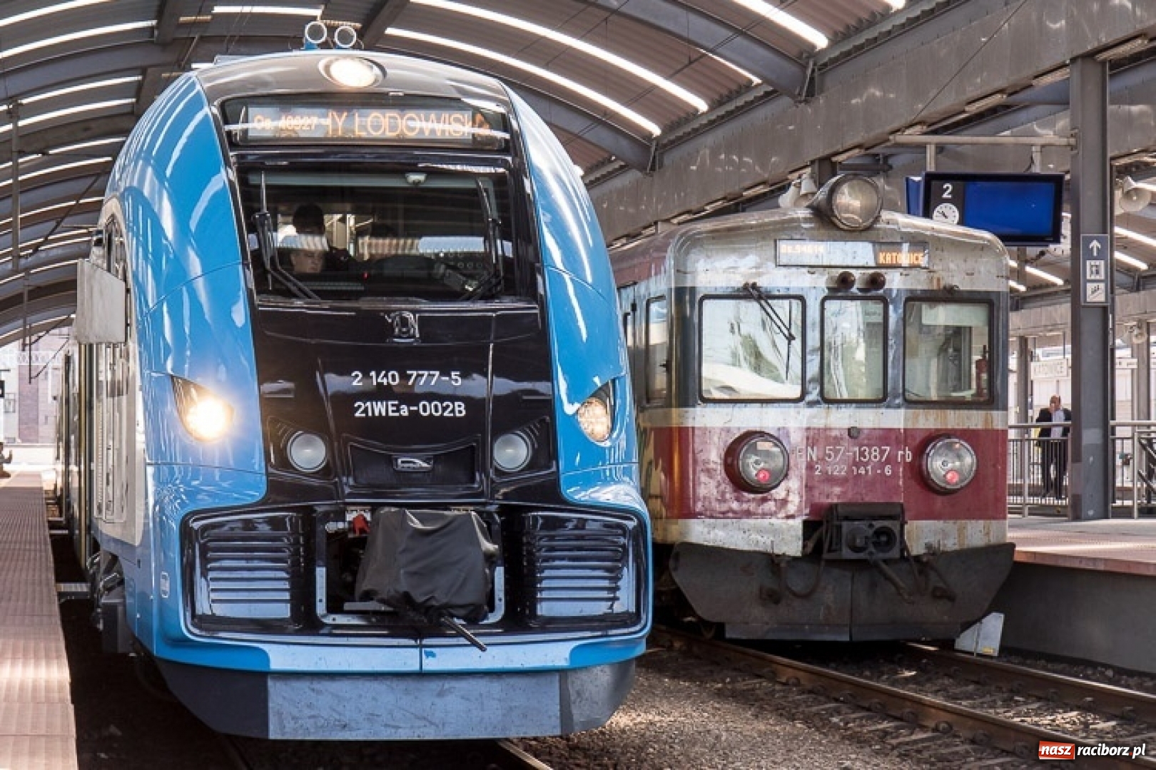 Zdjęcie w galerii na portalu naszraciborz.pl: Powitanie pierwszego Elfa 2, nowego pociągu Kolei Śląskich wiadomości z regionu