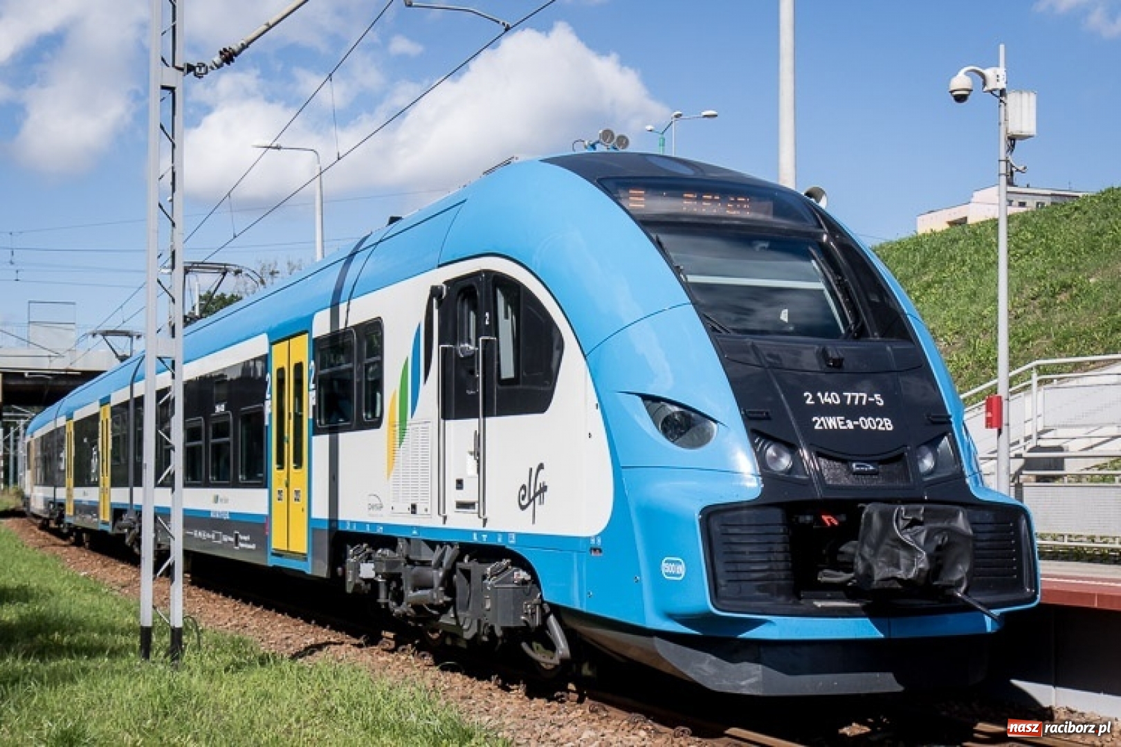 Zdjęcie w galerii na portalu naszraciborz.pl: Powitanie pierwszego Elfa 2, nowego pociągu Kolei Śląskich wiadomości z regionu