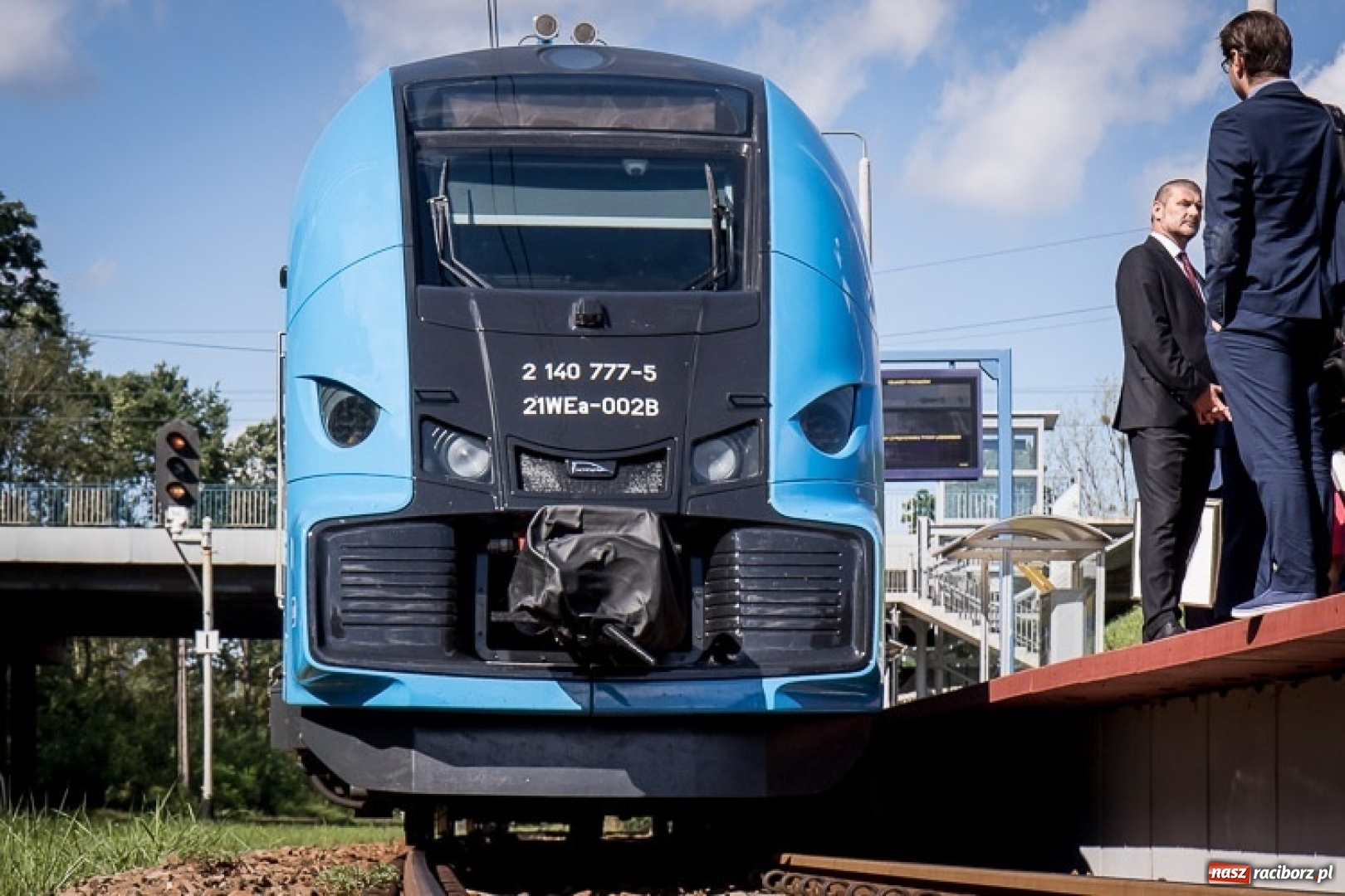 Zdjęcie w galerii na portalu naszraciborz.pl: Powitanie pierwszego Elfa 2, nowego pociągu Kolei Śląskich wiadomości z regionu