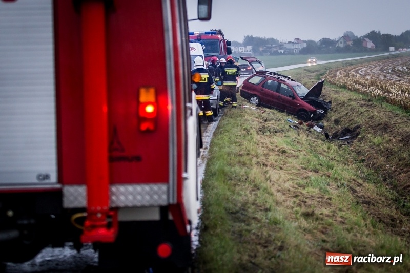 Zdjęcie w galerii na portalu naszraciborz.pl: Samochód wjechał do rowu na drodze pomiędzy Ocicami a Samborowicami  wiadomości z regionu
