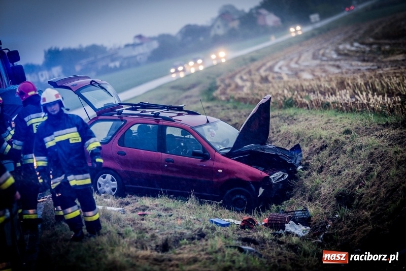 Zdjęcie w galerii na portalu naszraciborz.pl: Samochód wjechał do rowu na drodze pomiędzy Ocicami a Samborowicami  wiadomości z regionu