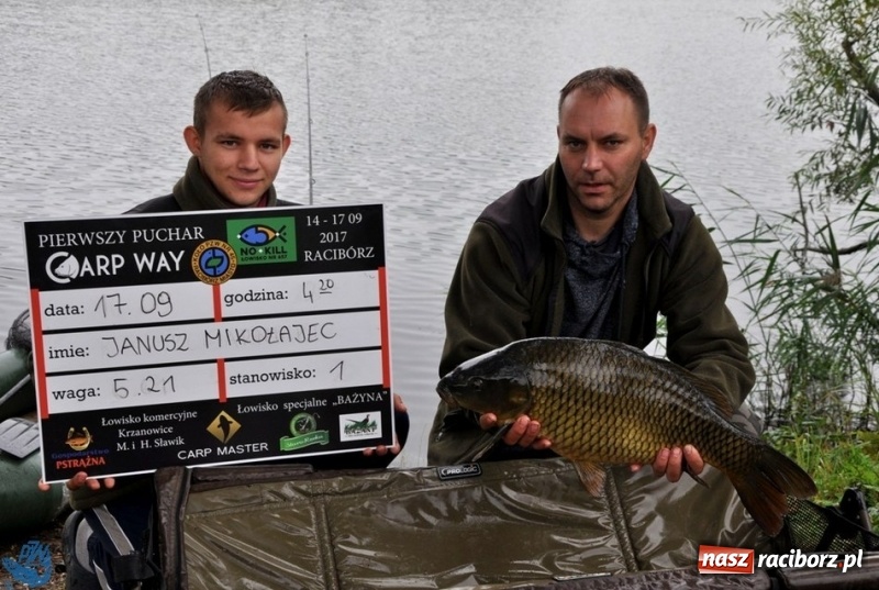 Zdjęcie w galerii na portalu naszraciborz.pl: Robert Głombik i Adam Buńczek zwycięzcami pierwszego pucharu Carp Way 2017 wiadomości z regionu