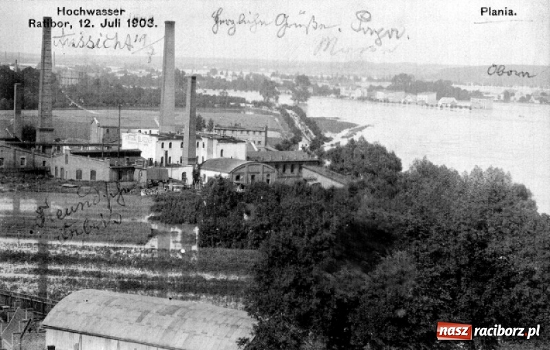 Zdjęcie w galerii na portalu naszraciborz.pl: Wezbrania Odry w Raciborzu i okolicach na starej fotografii wiadomości z regionu