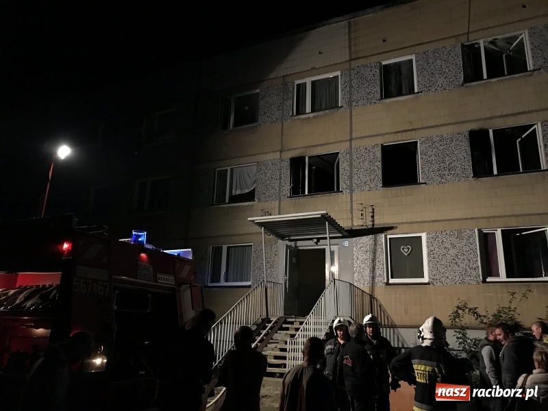 Zdjęcie w galerii na portalu naszraciborz.pl: Pożar w mieszkaniu w bloku przy ulicy Poprzecznej w Krzyżanowicach FOTO i WIDEO wiadomości z regionu