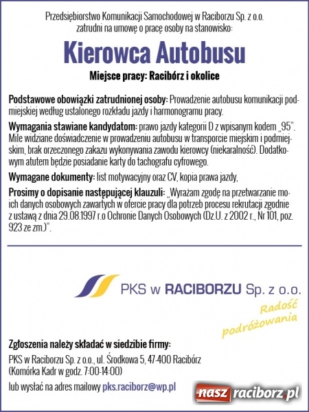 Zdjęcie w galerii na portalu naszraciborz.pl: Wystartuj ze swoim CV zanim zrobią to inni! Sprawdź najciekawsze oferty pracy w regionie wiadomości z regionu