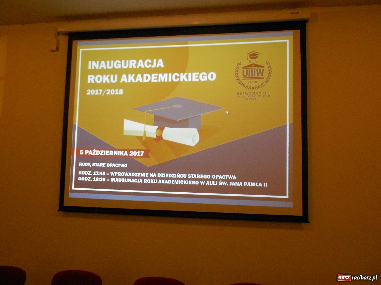 Zdjęcie w galerii na portalu naszraciborz.pl: Inauguracja roku akademickiego rudzkiego Uniwersytetu III Wieku wiadomości z regionu