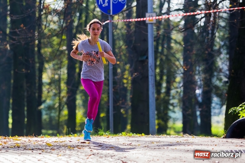 Zdjęcie w galerii na portalu naszraciborz.pl: Finały sztafetowych biegów przełajowych w parku Zamkowym  wiadomości z regionu