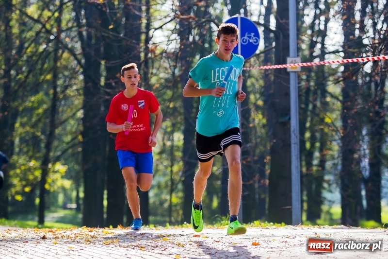 Zdjęcie w galerii na portalu naszraciborz.pl: Finały sztafetowych biegów przełajowych w parku Zamkowym  wiadomości z regionu