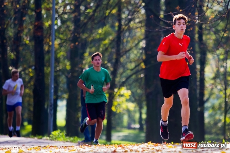 Zdjęcie w galerii na portalu naszraciborz.pl: Finały sztafetowych biegów przełajowych w parku Zamkowym  wiadomości z regionu