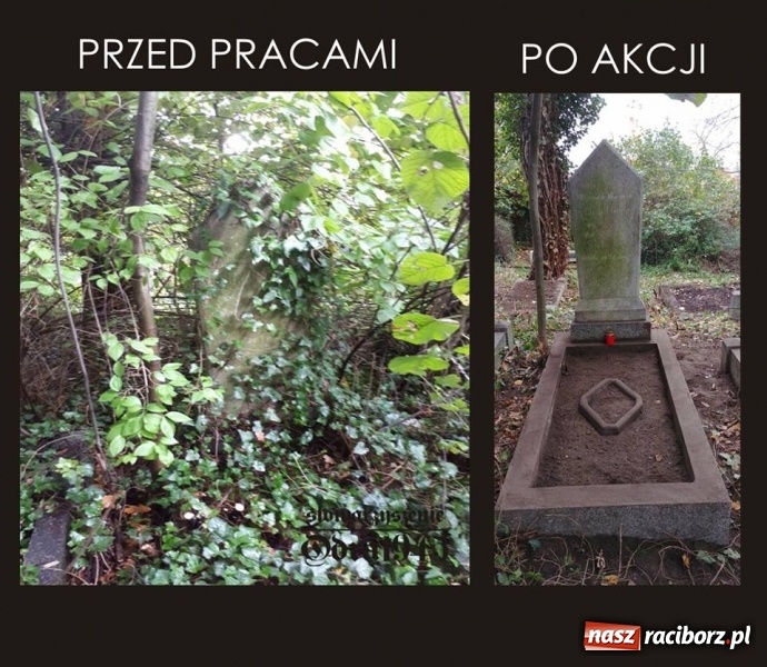 Zdjęcie w galerii na portalu naszraciborz.pl: Chcą uratować to, co zostało. Stowarzyszenie Odra 1945 porządkuje cmentarz ewangelicki   wiadomości z regionu