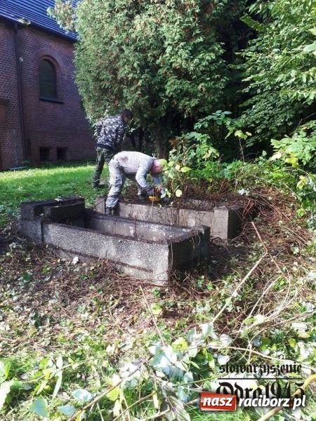 Zdjęcie w galerii na portalu naszraciborz.pl: Chcą uratować to, co zostało. Stowarzyszenie Odra 1945 porządkuje cmentarz ewangelicki   wiadomości z regionu