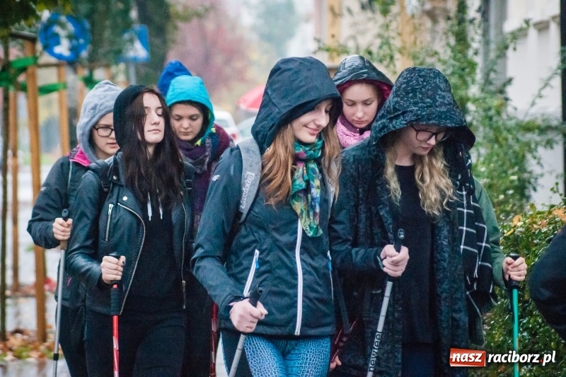Zdjęcie w galerii na portalu naszraciborz.pl: I Jesienny Marsz Nordic Walking uczniów i nauczycieli I LO wiadomości z regionu