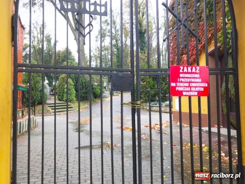 Zdjęcie w galerii na portalu naszraciborz.pl: Zakaz wstępu na cmentarze przy Głubczyckiej i Jeruzalem! wiadomości z regionu