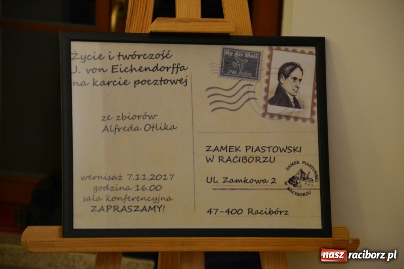 Zdjęcie w galerii na portalu naszraciborz.pl: Życie i twórczość Josepha von Eichendorffa na karcie pocztowej - wernisaż wystawy na zamku wiadomości z regionu