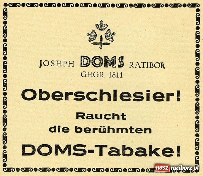 Zdjęcie w galerii na portalu naszraciborz.pl: Raciborskie imperium tytoniowe Domsów na starej fotografii  wiadomości z regionu