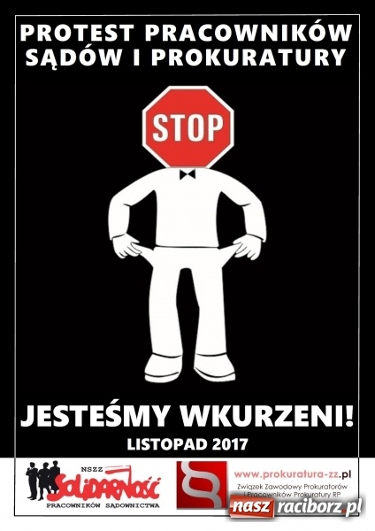 Zdjęcie w galerii na portalu naszraciborz.pl: 13 listopada akcja protestacyjna pracowników sądów i prokuratur  wiadomości z regionu