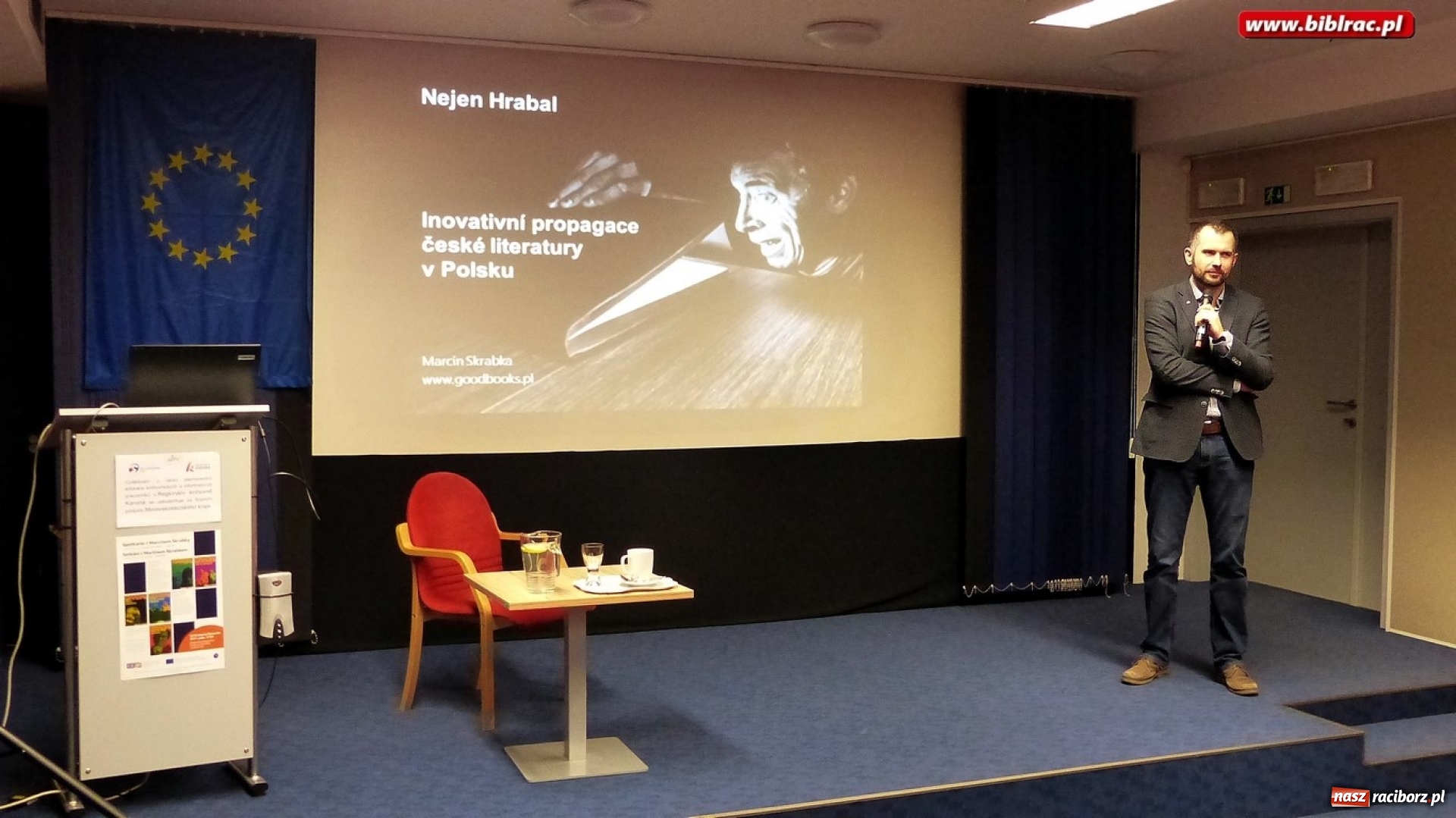 Zdjęcie w galerii na portalu naszraciborz.pl: Nie tylko Hrabal! - spotkanie z Marcinem Skrabką w bibliotece w Karwinie wiadomości z regionu