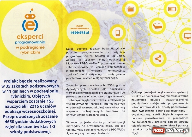 Zdjęcie w galerii na portalu naszraciborz.pl: Szkoła w Kuźni przystąpiła do realizacji projektu Eksperci Programowania wiadomości z regionu