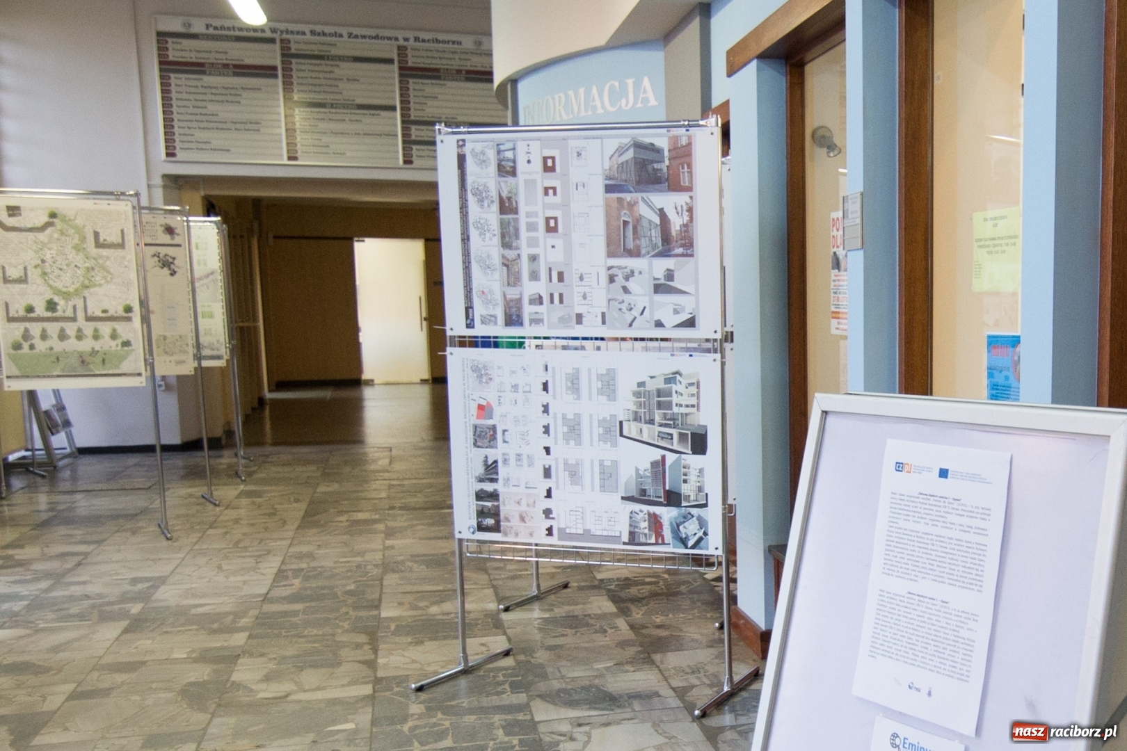 Zdjęcie w galerii na portalu naszraciborz.pl: Odnowa centrów śląskich miast - wystawa prac architektonicznych w raciborskiej PWSZ wiadomości z regionu