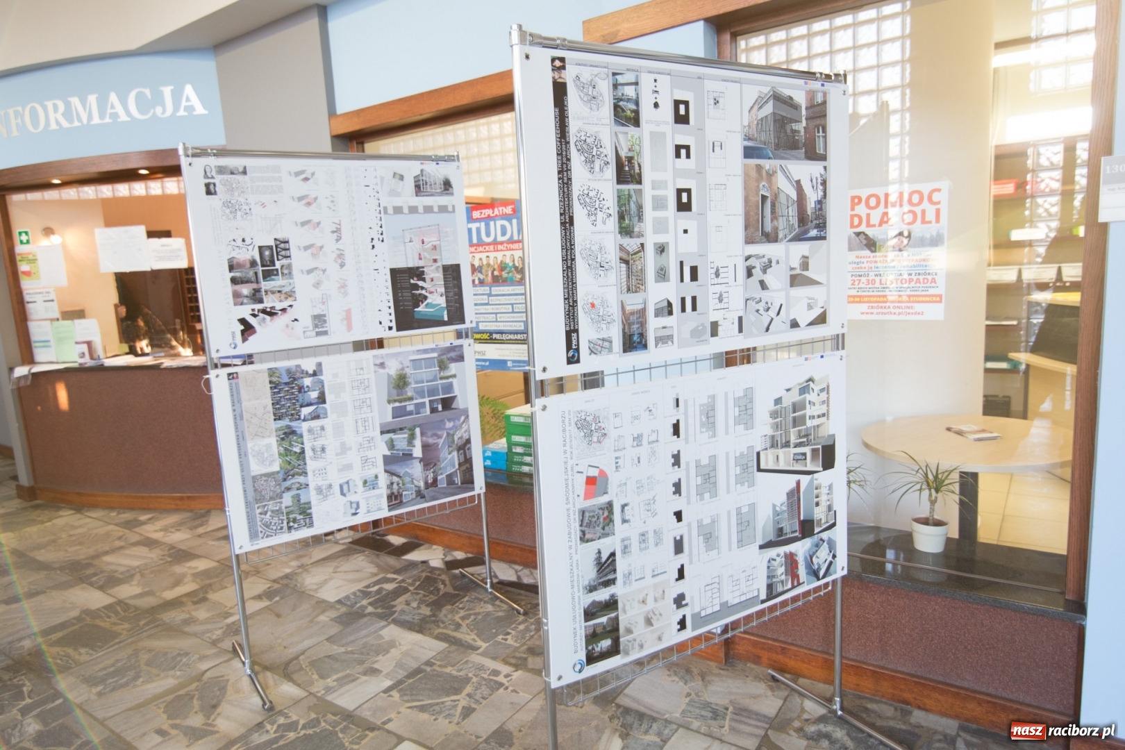 Zdjęcie w galerii na portalu naszraciborz.pl: Odnowa centrów śląskich miast - wystawa prac architektonicznych w raciborskiej PWSZ wiadomości z regionu