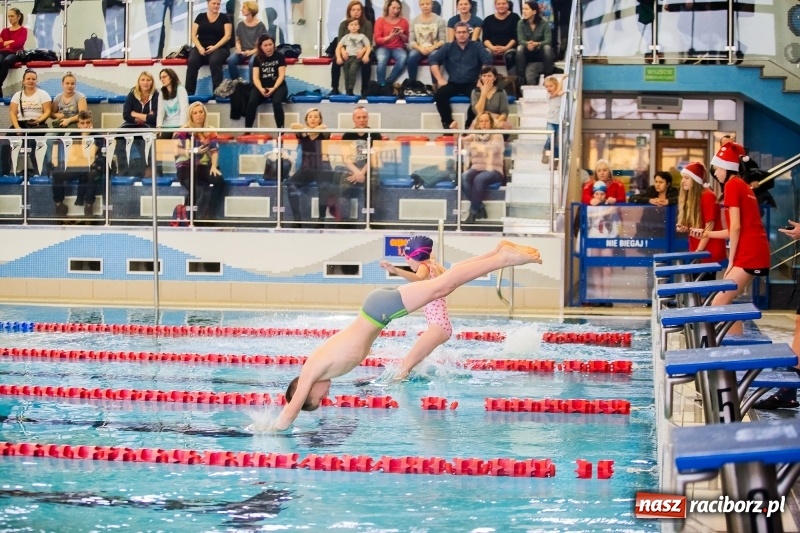 Zdjęcie w galerii na portalu naszraciborz.pl: Mikołajkowe Zawody Pływackie w ZSOMS wiadomości z regionu