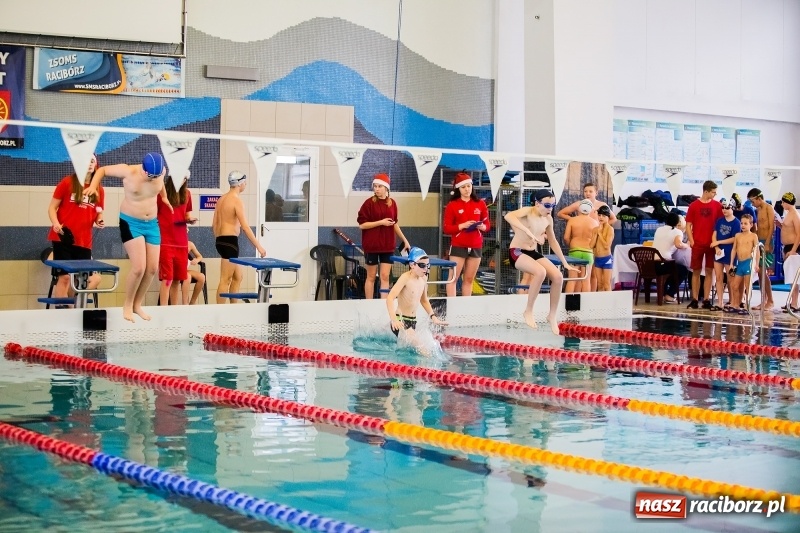 Zdjęcie w galerii na portalu naszraciborz.pl: Mikołajkowe Zawody Pływackie w ZSOMS wiadomości z regionu