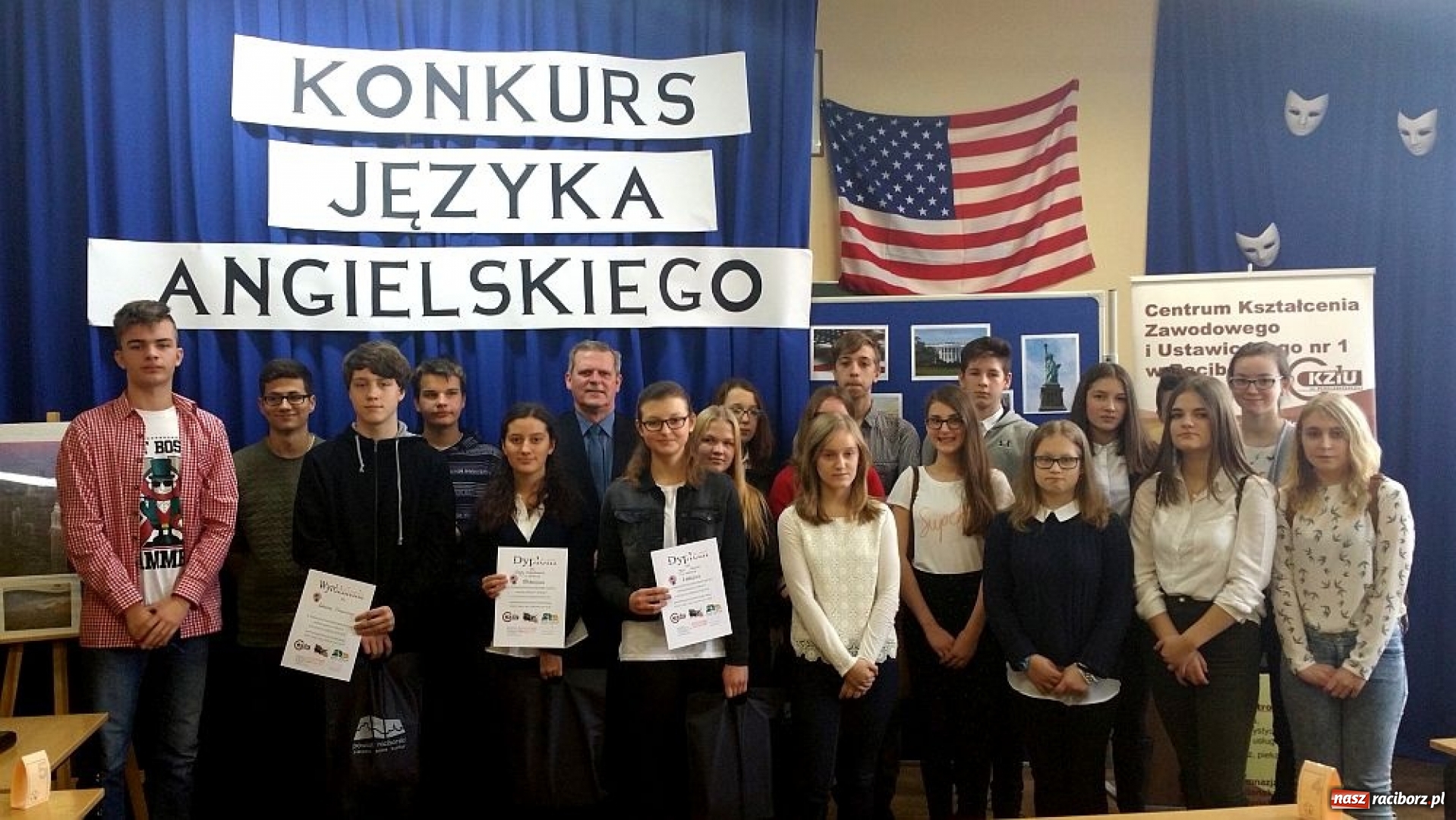 Zdjęcie w galerii na portalu naszraciborz.pl: Powiatowy Konkurs Języka Angielskiego i Wiedzy o Stanach Zjednoczonych wiadomości z regionu