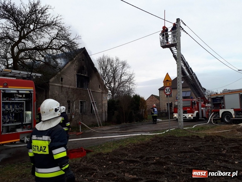 Zdjęcie w galerii na portalu naszraciborz.pl: Pożar domu przy ul. Górnośląskiej w Raciborzu  wiadomości z regionu