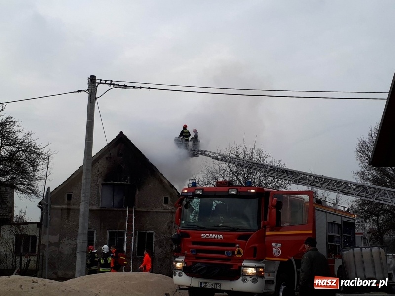 Zdjęcie w galerii na portalu naszraciborz.pl: Pożar domu przy ul. Górnośląskiej w Raciborzu  wiadomości z regionu