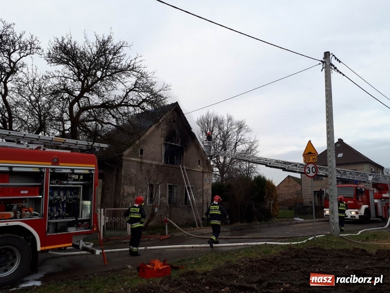 Zdjęcie w galerii na portalu naszraciborz.pl: Pożar domu przy ul. Górnośląskiej w Raciborzu  wiadomości z regionu