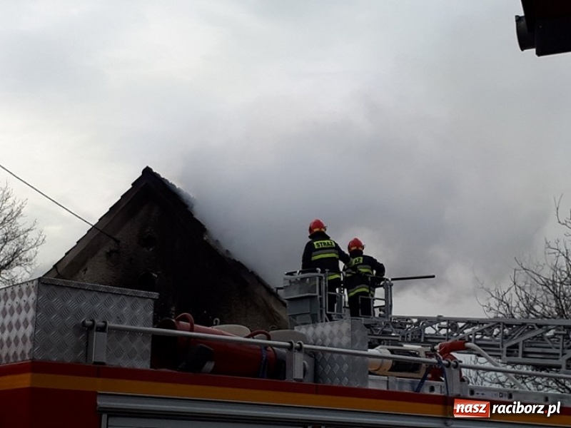 Zdjęcie w galerii na portalu naszraciborz.pl: Pożar domu przy ul. Górnośląskiej w Raciborzu  wiadomości z regionu