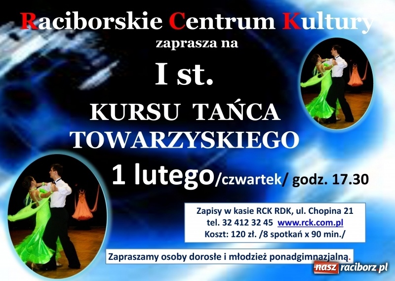 Zdjęcie w galerii na portalu naszraciborz.pl: RCK zaprasza na kurs tańca towarzyskiego wiadomości z regionu