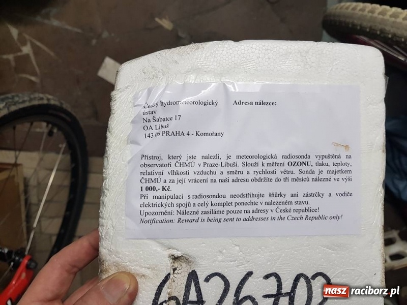 Zdjęcie w galerii na portalu naszraciborz.pl: W Raciborzu rozbiła się czeska sonda  wiadomości z regionu