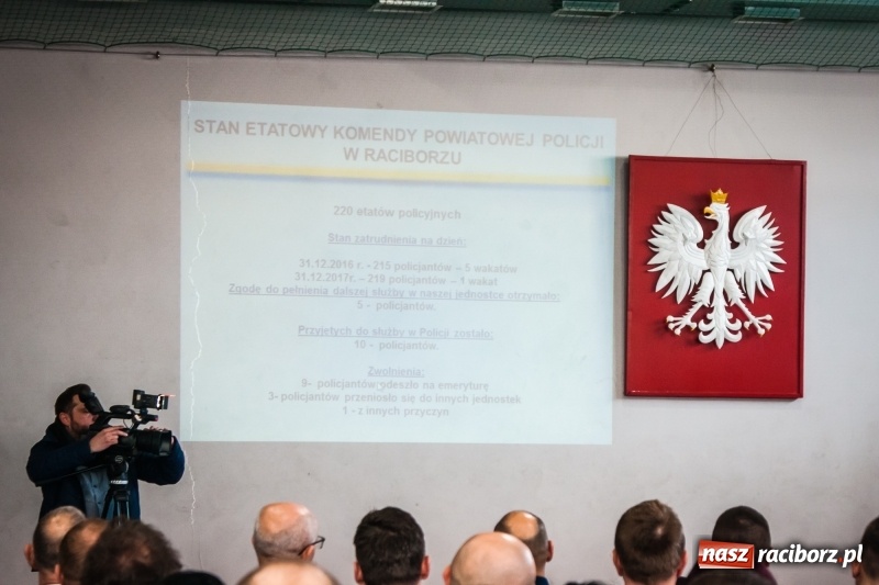 Zdjęcie w galerii na portalu naszraciborz.pl: Raciborscy policjanci podsumowali rok 2017. Komendant z Kuźni żegna się z kolegami wiadomości z regionu