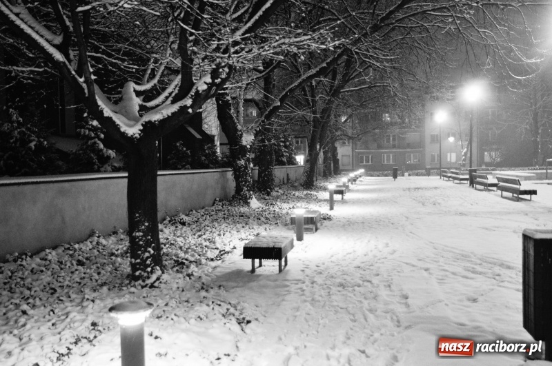 Zdjęcie w galerii na portalu naszraciborz.pl: Racibórz by night. W śniegu miasto wypiękniało  wiadomości z regionu