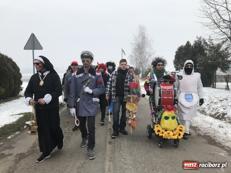 Zdjęcie w galerii na portalu naszraciborz.pl: Dziś ostatni weekend karnawału. W Sławikowie ruszyli rano na wodzenie niedźwiedzia  wiadomości z regionu