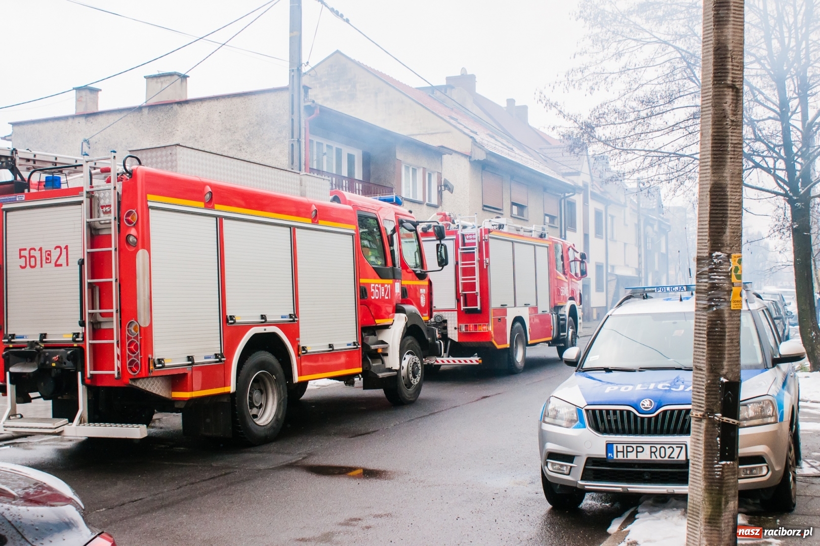 Zdjęcie w galerii na portalu naszraciborz.pl: Pożar sadzy w kominie budynku przy Królewskiej wiadomości z regionu