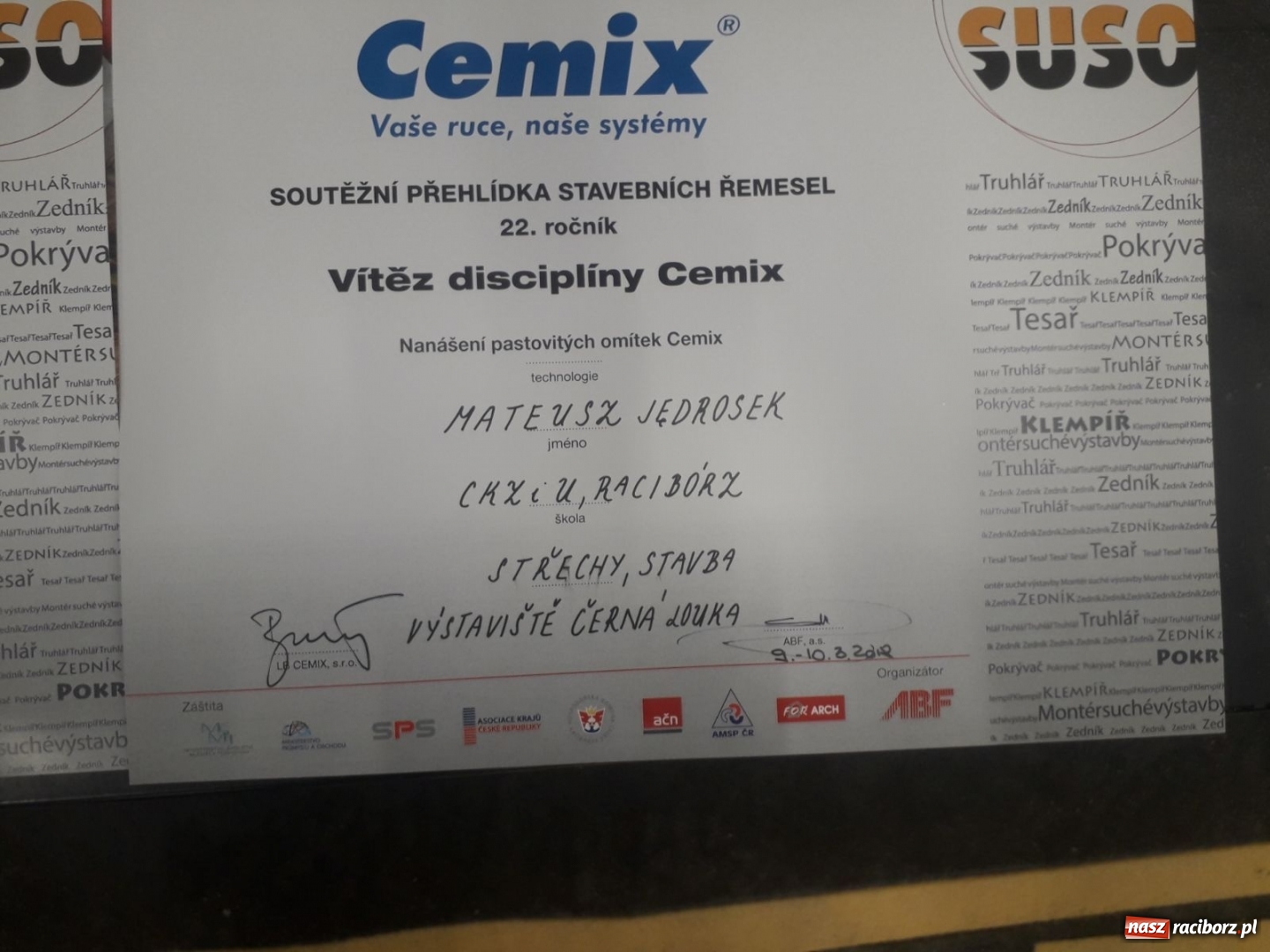 Zdjęcie w galerii na portalu naszraciborz.pl: Sukces techników budownictwa w Ostrawie  wiadomości z regionu