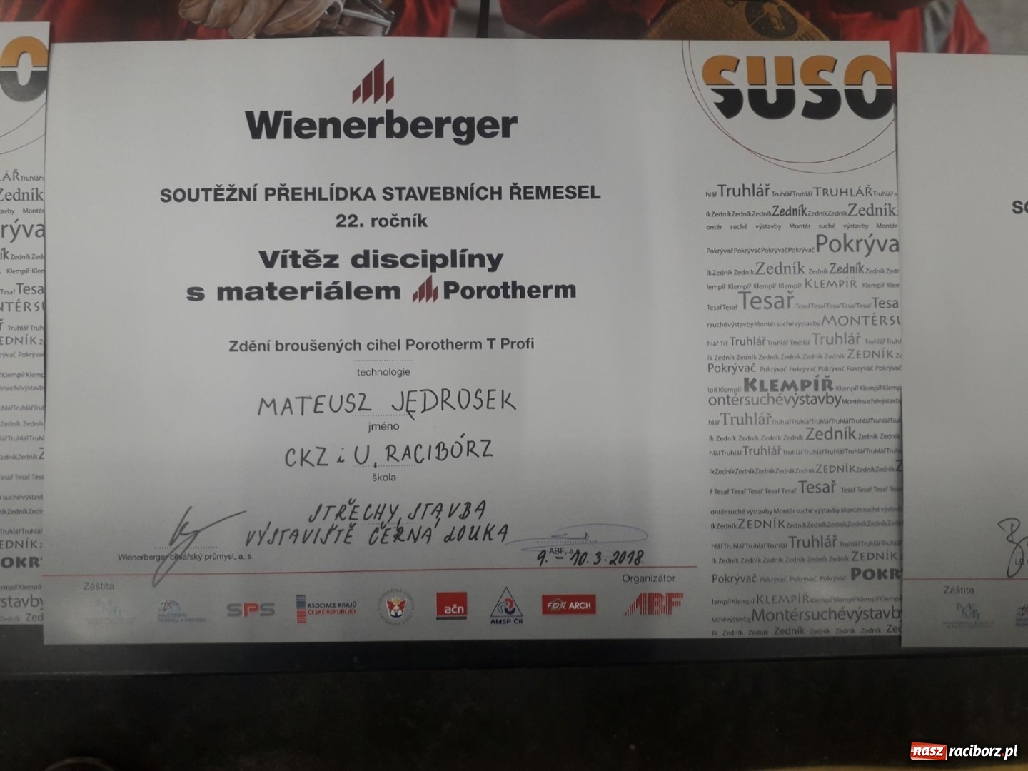 Zdjęcie w galerii na portalu naszraciborz.pl: Sukces techników budownictwa w Ostrawie  wiadomości z regionu