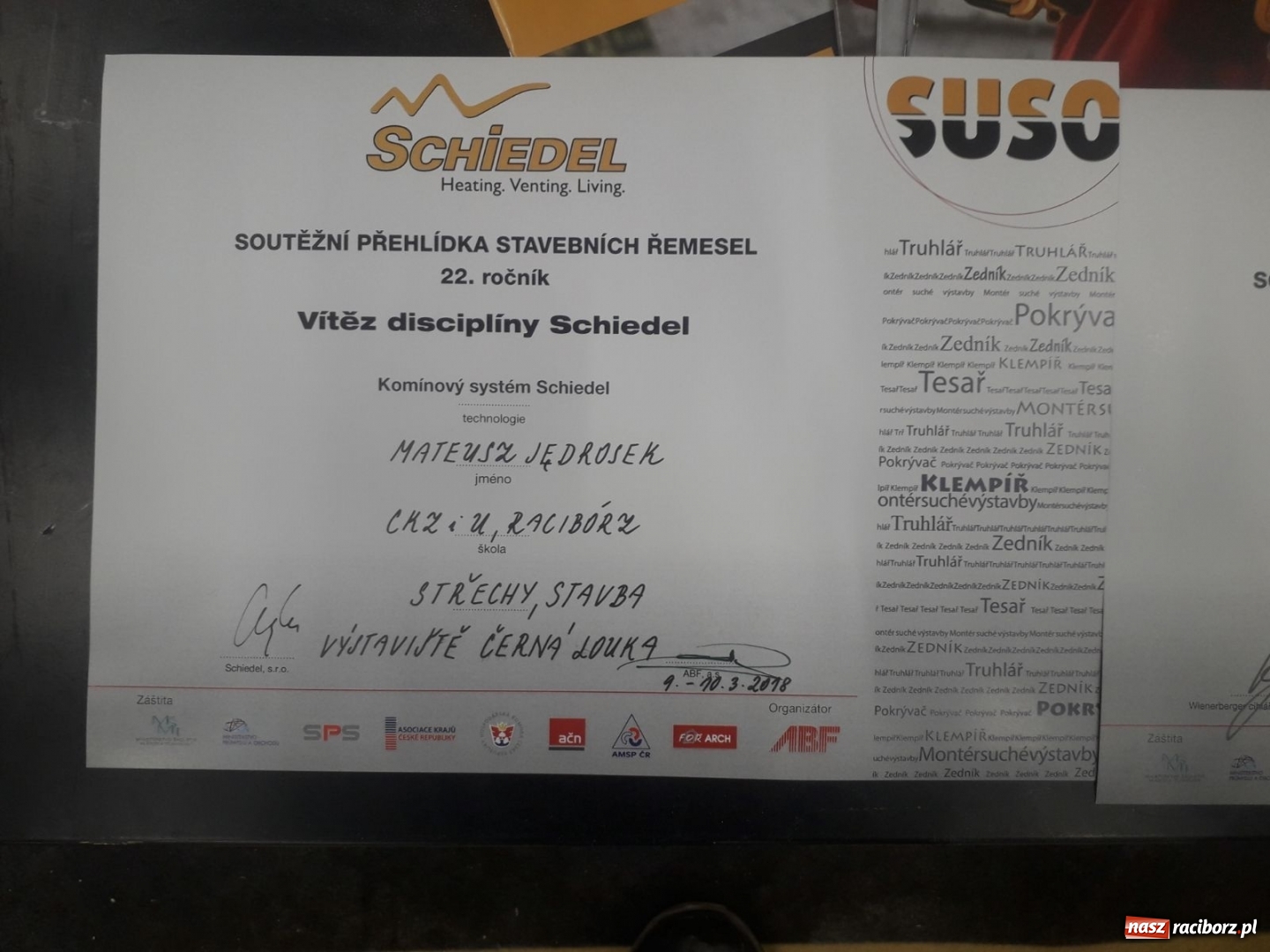 Zdjęcie w galerii na portalu naszraciborz.pl: Sukces techników budownictwa w Ostrawie  wiadomości z regionu