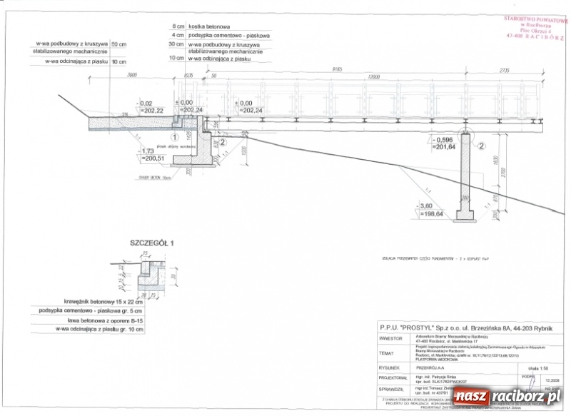 Zdjęcie w galerii na portalu naszraciborz.pl: Trwa budowa platformy widokowej w Arboretum Bramy Morawskiej  wiadomości z regionu