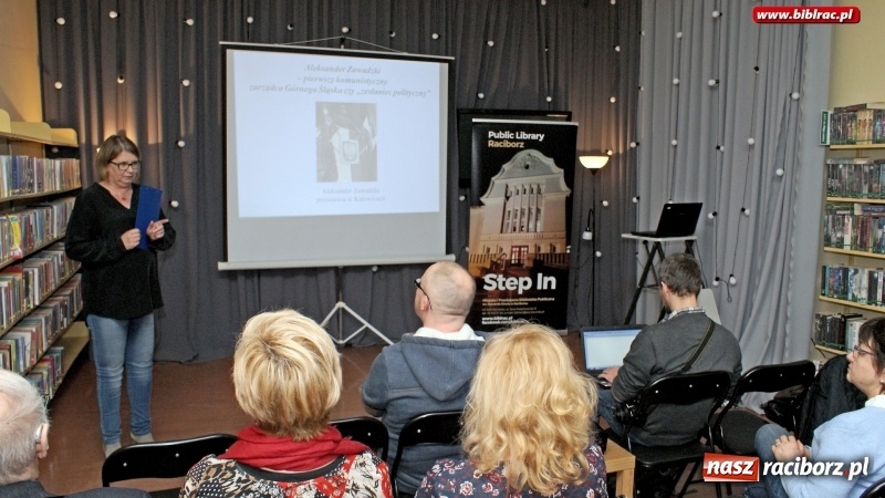Zdjęcie w galerii na portalu naszraciborz.pl: Więcej niż komunistyczna hagiografia – wykład dr. Janusza Mokrosza w bibliotece wiadomości z regionu