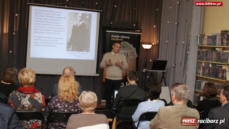 Zdjęcie w galerii na portalu naszraciborz.pl: Więcej niż komunistyczna hagiografia – wykład dr. Janusza Mokrosza w bibliotece wiadomości z regionu