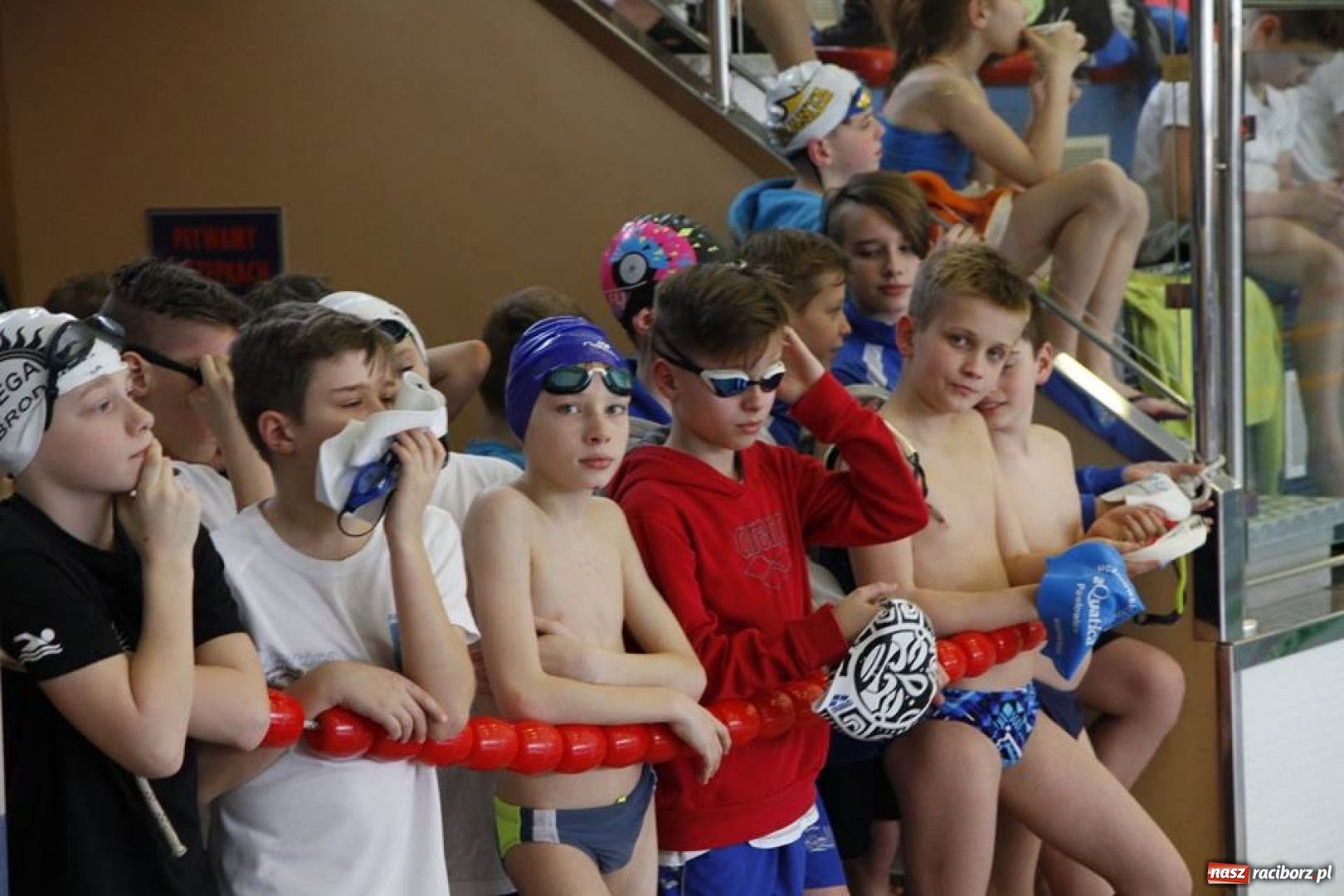 Zdjęcie w galerii na portalu naszraciborz.pl: Pływanie. Drużynowe Mistrzostwa Młodzików 12-letnich na pływalni ZSOMS wiadomości z regionu