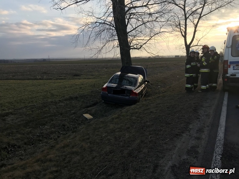 Zdjęcie w galerii na portalu naszraciborz.pl: Volvo uderzyło w drzewo na DW 416  wiadomości z regionu