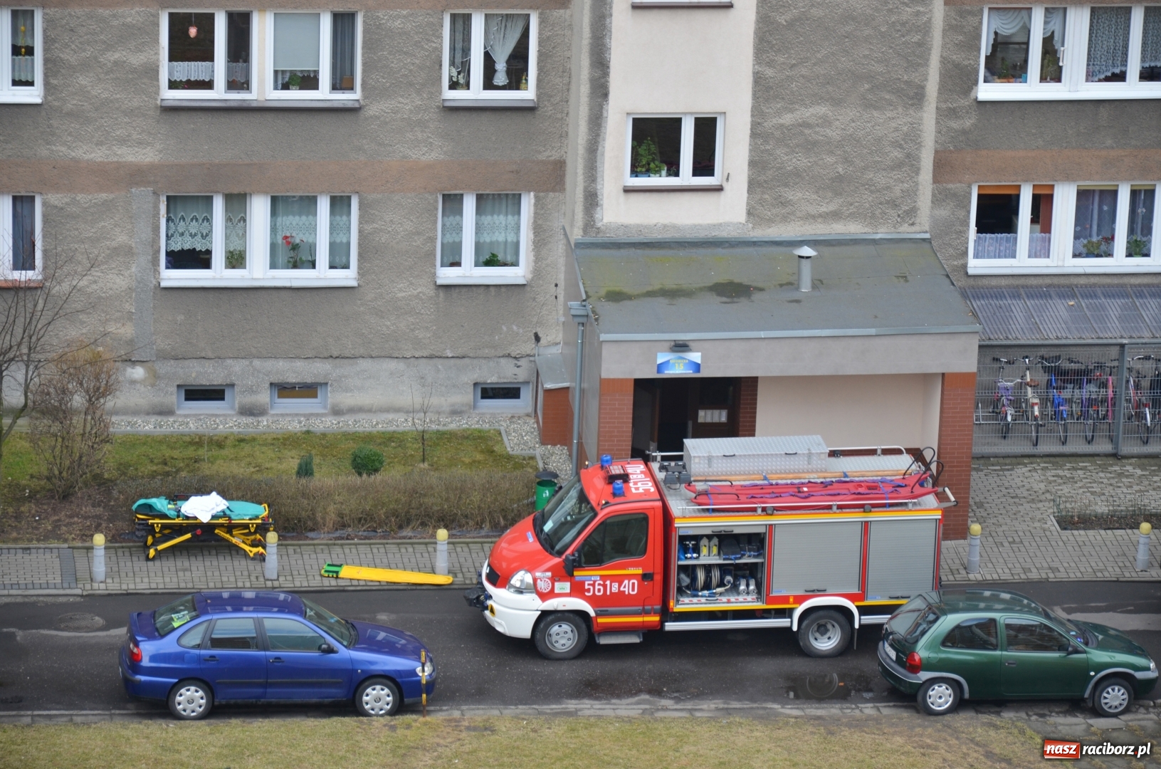 Zdjęcie w galerii na portalu naszraciborz.pl: Akcja służb ratunkowych na Katowickiej  wiadomości z regionu