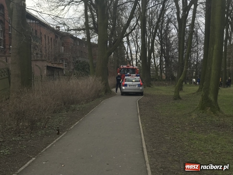 Zdjęcie w galerii na portalu naszraciborz.pl: Pożar na terenie starego szpitala  wiadomości z regionu